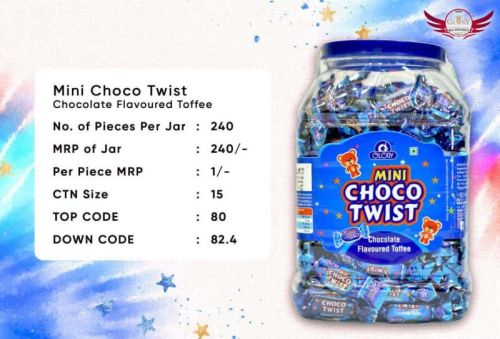 Mini Choco Twist Chocolate Flavoured Toffee, Shelf Life : 1Year