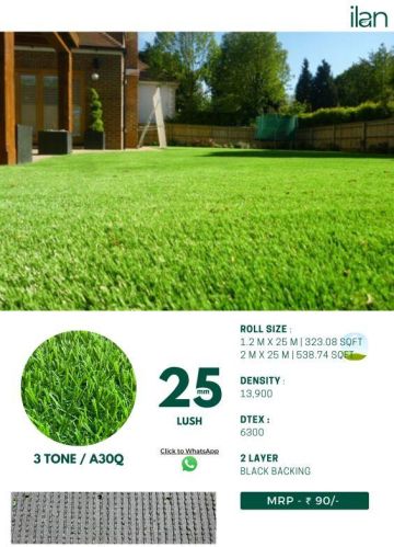 25 Mm Lush Artificial Grass, Technics : Attractive Look, Machine Made