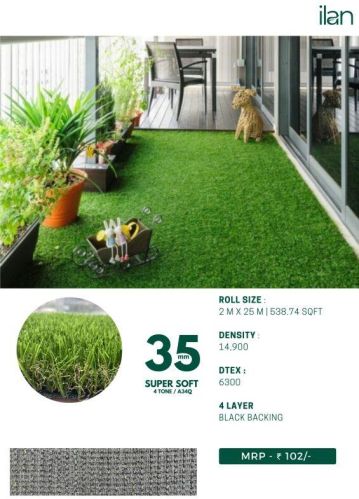 35 Mm Super Soft Artificial Grass, Size : Multisize