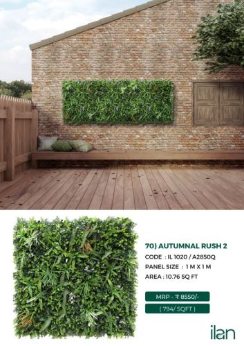 Autumnal Rush 2 Artificial Green Walls, For Indoor, Outdoor, Feature : Durable, Easy To Place, Fad-less