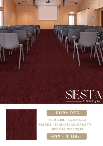 ILAN Nylon RUBY RED, For Flooring, WALL, Size : 20X20 INCH