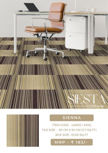 Sienna Wall To Wall Carpets, For Rust Proof, Long Life, Soft, Durable, Attractive Designs, Packaging Type : Carton Box