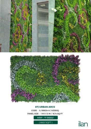 Urban Arcs Artificial Green Walls, For Outdoor, Feature : Durable, Easy To Place, High Strength, Perfect Shape