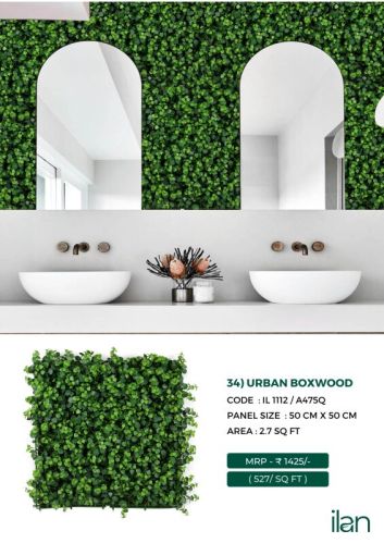 Urban Boxwood Green Wall, For Indoor, Outdoor, Feature : Durable, Easy To Place, Fad-less, High Strength