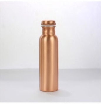 Aarna Plain Matt Finish Copper Bottle, Packaging Type : Paper Box