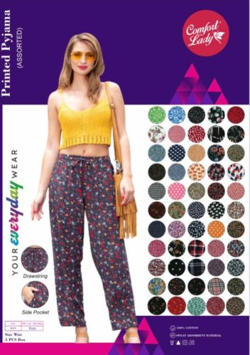 Cotton Ladies Printed Pajama, Occasion : Daily Wear
