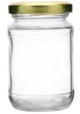 Round 160 ML KOENA GLASS JAR, For Packing Food, Pattern : Plain