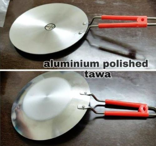 Silver Round Coated Plain Aluminium Tawa, Size : Standard
