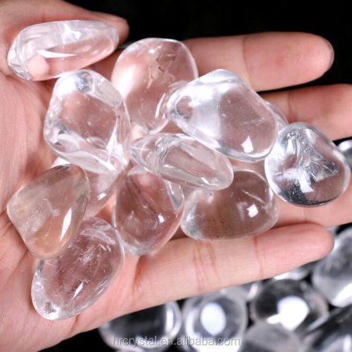 Clear Quartz Tumbles, Color : Transparent