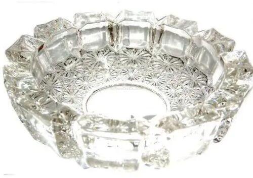 Round Glass Ocean Large Ashtray, Color : Transparent