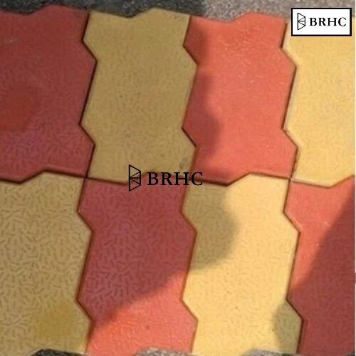 Concrete Trihex Interlocking Tile, Color : Yellow, Gray