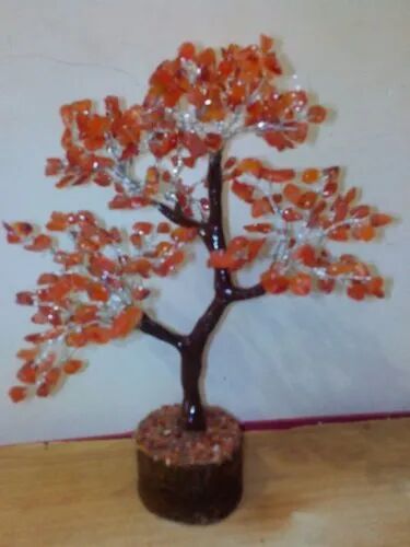 Crystal Natural Carnelian Tree, Color : Red