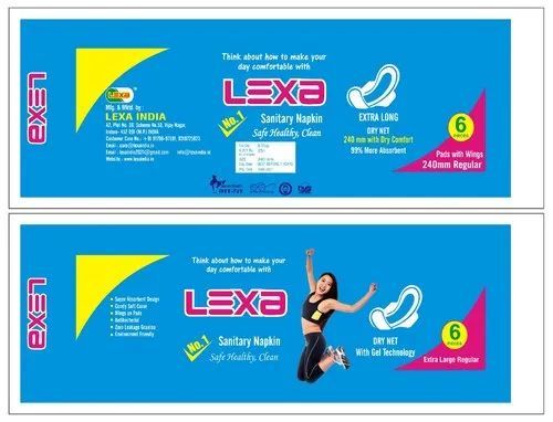 Lexa 240mm Regular Cottony Sanitary Napkin, Style : Disposable