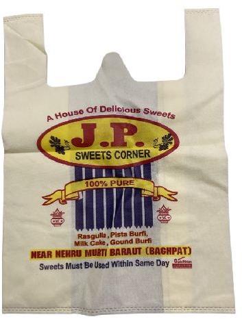 W Cut Non Woven Carry Bag, Pattern : Printed