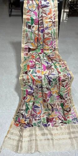 Pure Tussar Silk Zari Border Dupatta