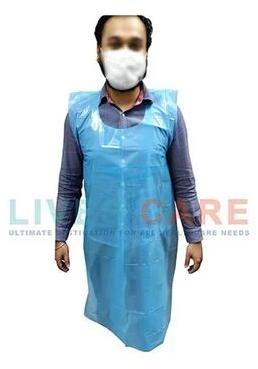 PE Disposable Apron, Packaging Type : Blue & White