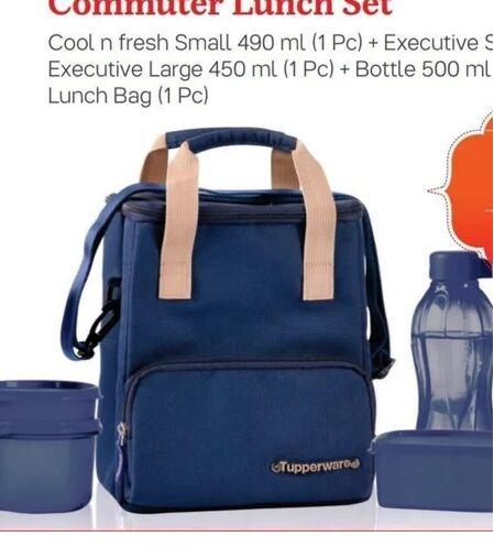 Plastic Tupperware Lunch Bags, Color : Blue