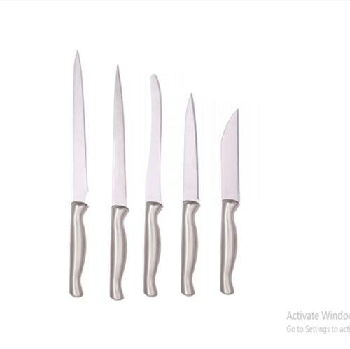 Stainless Steel Kitchen Knife Set, Color : Silver