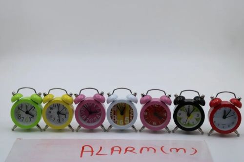 Metal Mini Alarm Clock, Packaging Type : WHITE CARDBOARD BOX