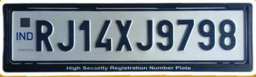 White Rectangular Car Number Plates