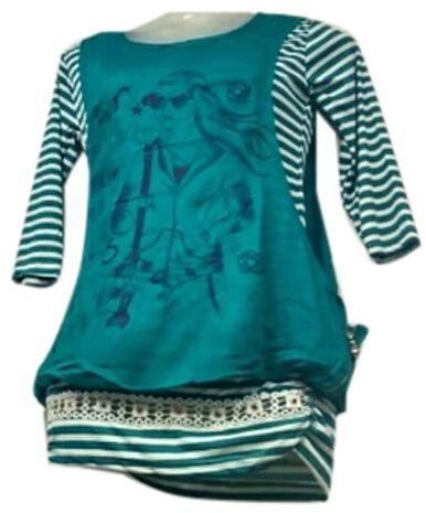 Printed Cotton Ladies Fancy Top, Sleeve Type : 3/4th Sleeve