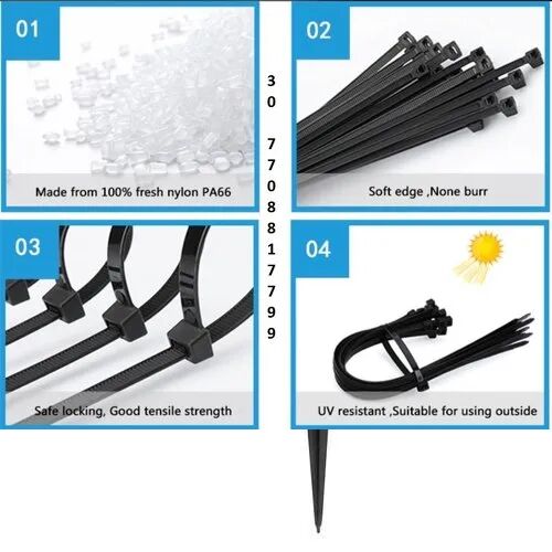 Nylon Cable Tie, Length : 100MM TO 1000MM