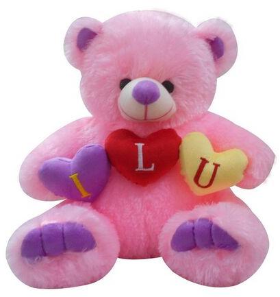 I Love You Teddy Soft Toy, Color : Pink