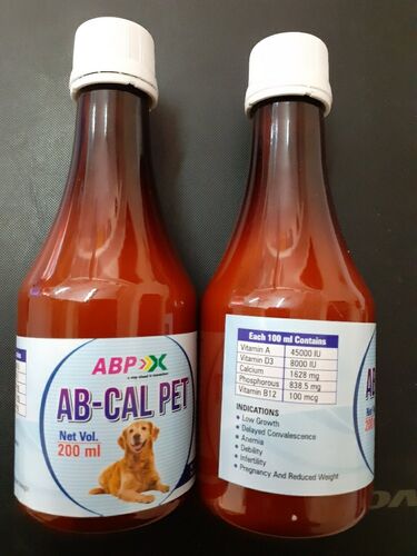 AB-CAL PET Calcium Syrup, Packaging Size : 200 Ml