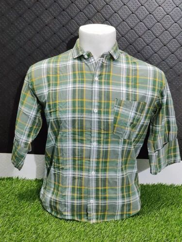 Mens Full Sleeve Cotton Check Shirt, Size : Medium - 40