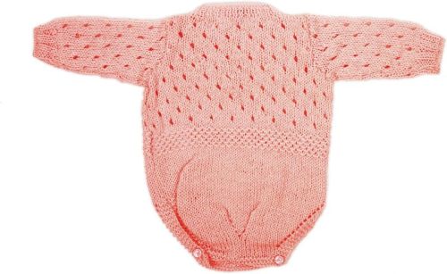 Full Sleeves Round Kids Knitted Romper, Pattern : Plain Printed