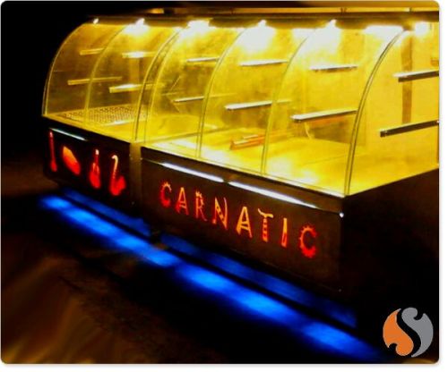 Hot Cum Cold Display Counter With Front Logo Design