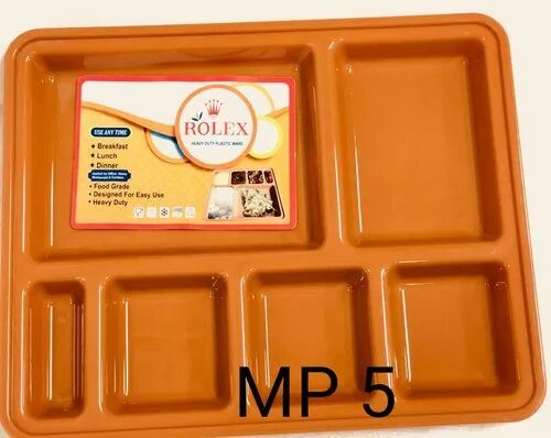 Rectangular Plastic Tiffin Plates, Color : Dark Yellow