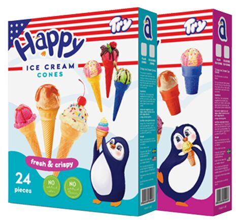 Happy Ice Cream Cones, Brand Name : KNB