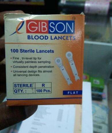 Flat Stainless Steel Gibson Blood Lancets