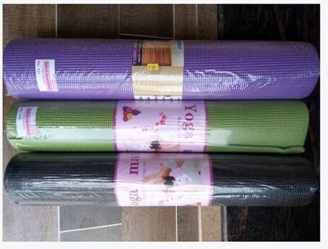 Rubber Plain Yoga Mats, Color : Purple, Orange, Green