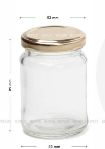 Clear 120ml Round Glass Jar, For Jam/caviar