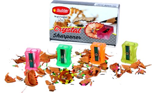 Rabbit Plastic Anti Rust Steel Crystal Sharpener, Color : Pink, Black, Red, Yellow Etc.