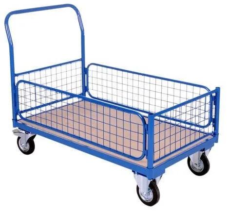 Powder Coated MANUAL Steel Wire Mesh Trolley, For Handling Heavy Weights, Size : 3 Ft