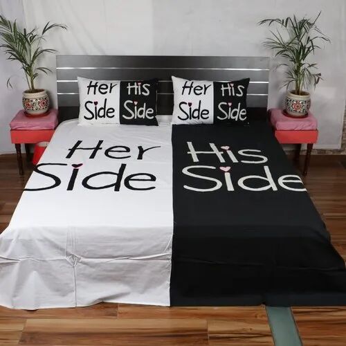 Hand Block Printed Bed Sheet, Size : 90*108 Inch