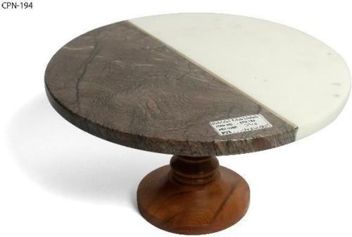 Polished Round Marble Cake Stand, For Restaurant, Hotel, Pattern : Plain