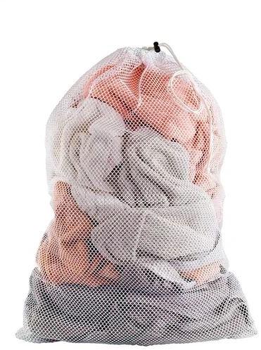 White Mesh Laundry Bags