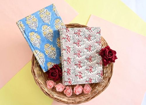 Handmade Block Print Diary - Set Of 2
