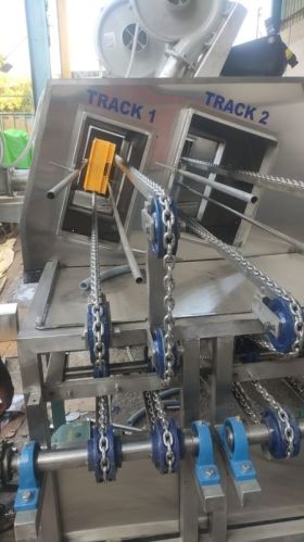 Polished Stainless Steel Double Track Crate Washer