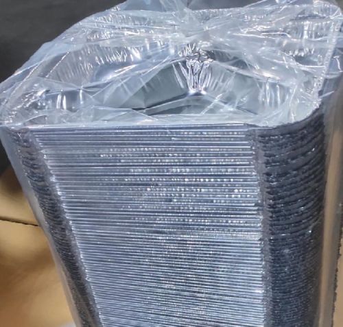 Smooth Plain Silver Aluminium Foil Container With Lid, Shape : Square