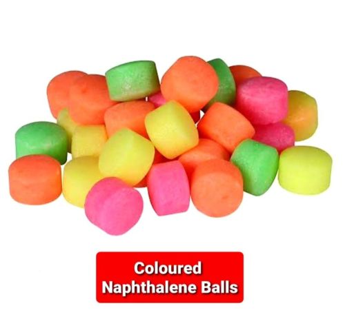 Reeal Round COLORS NAPHTHALENE BALL, Color : Red