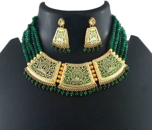 KDJ-060 Thewa Choker Necklace Set, Occasion : Party Wear