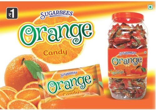 SUGARBEES Cylendrical Orange Candy, For Eating Use, Feature : Energetic, Fresh, Hygienically Packed