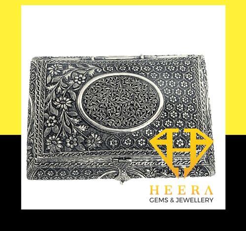 Rectangular Oxidized Silver Box