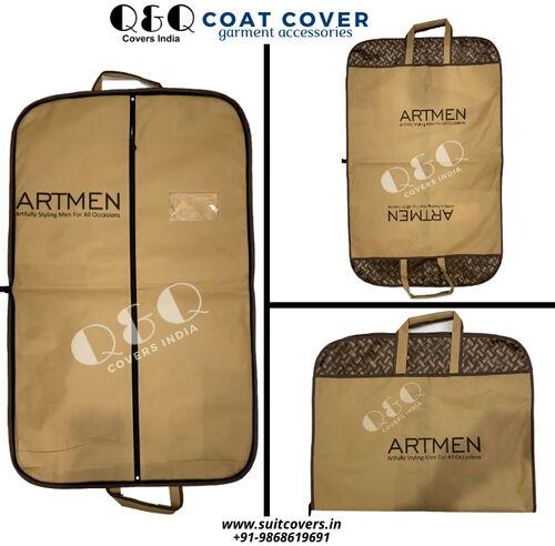 Printed Non Woven Beige Suit Cover, Style : With Zip