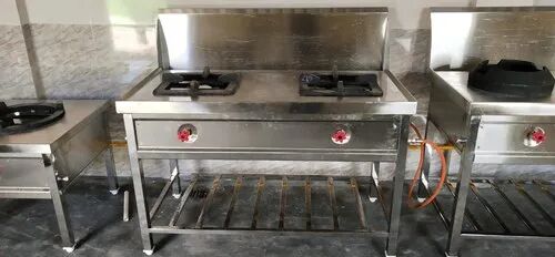 A1 Kitchen Stainless Steel Cooking Range, For Hotel, Color : Gray